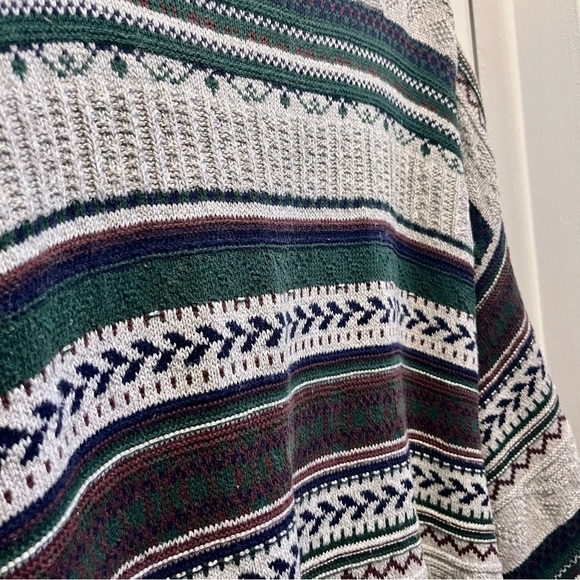 Ilanco Vintage Sweater fair isle fisherman pull men medium grandpa fall crewneck - Picture 3 of 5